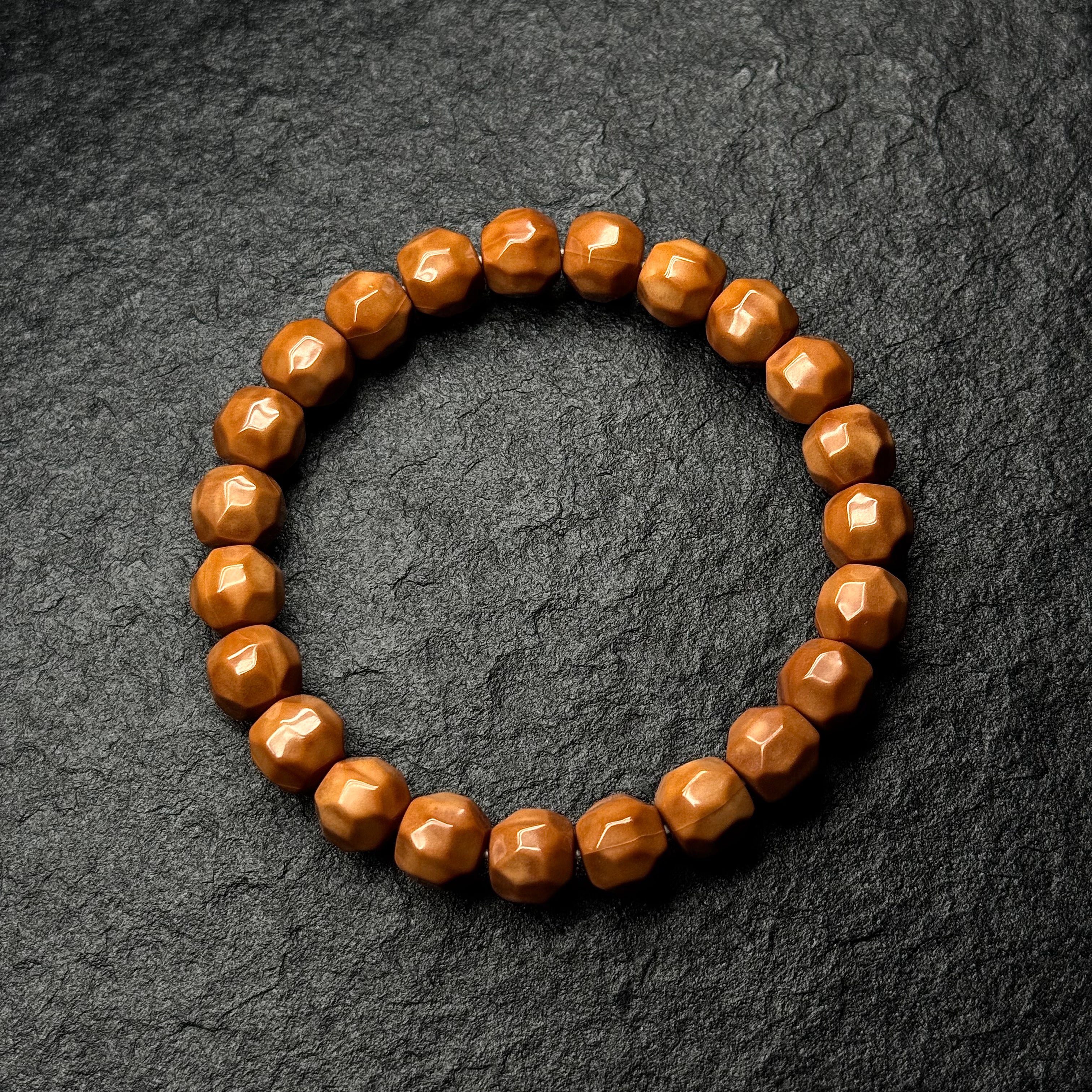 No-Face Carved Monkey Head Walnut Bracelet