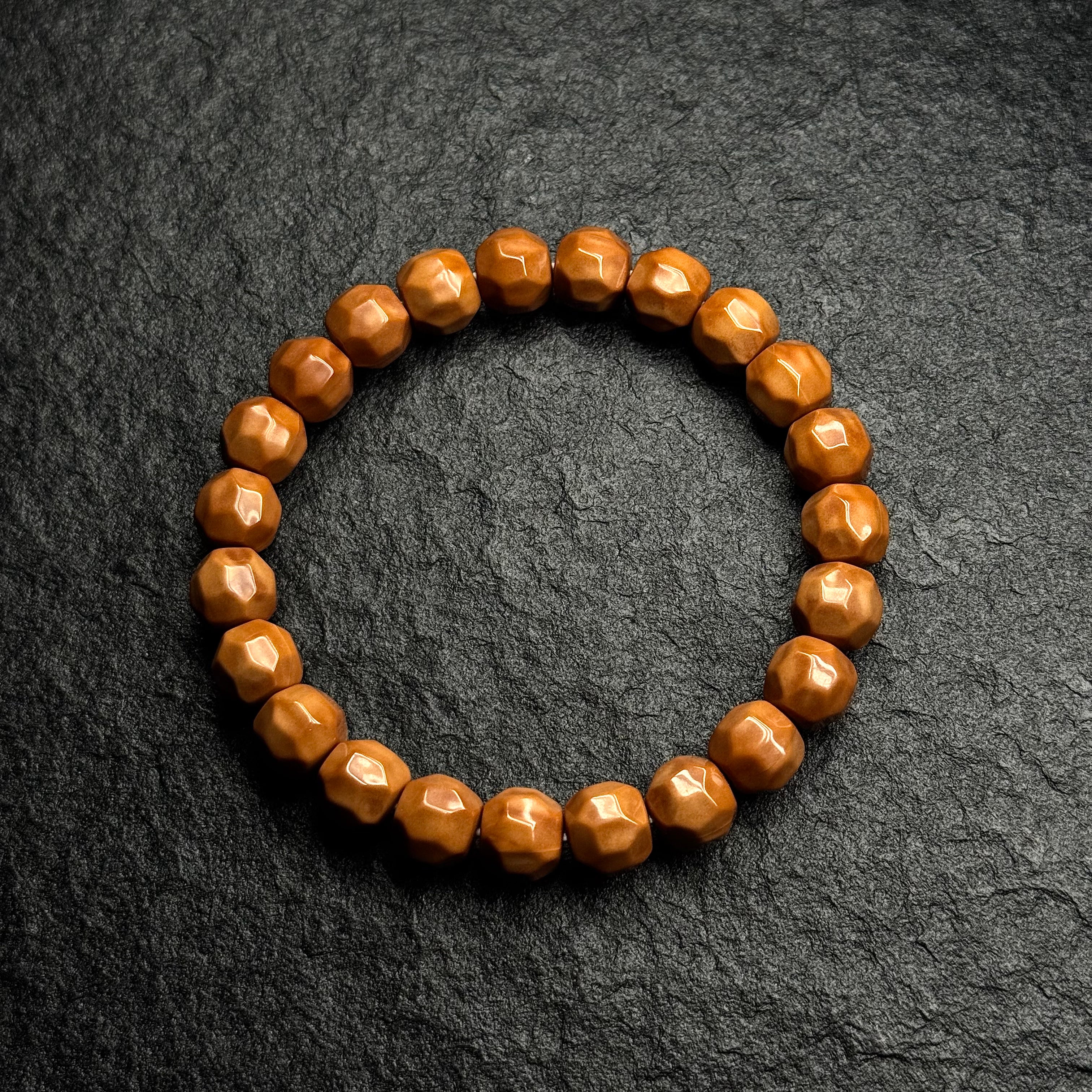 No-Face Carved Monkey Head Walnut Bracelet
