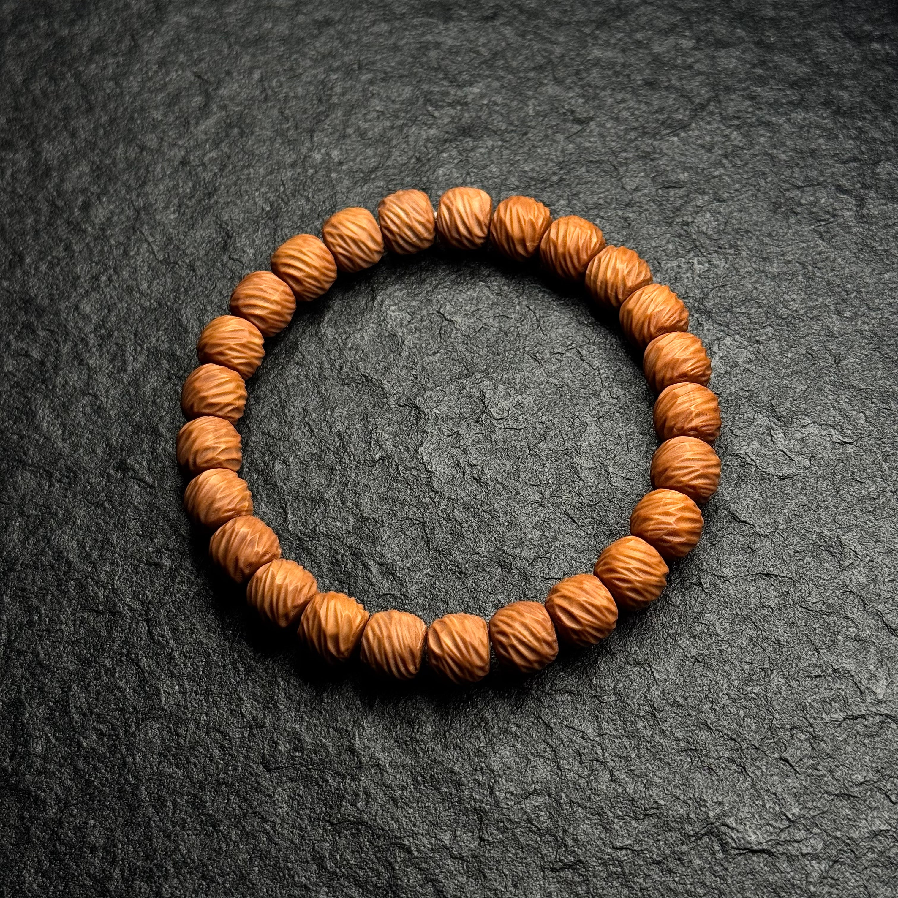 Deep Cloud Pattern Monkey Head Walnut Bracelet