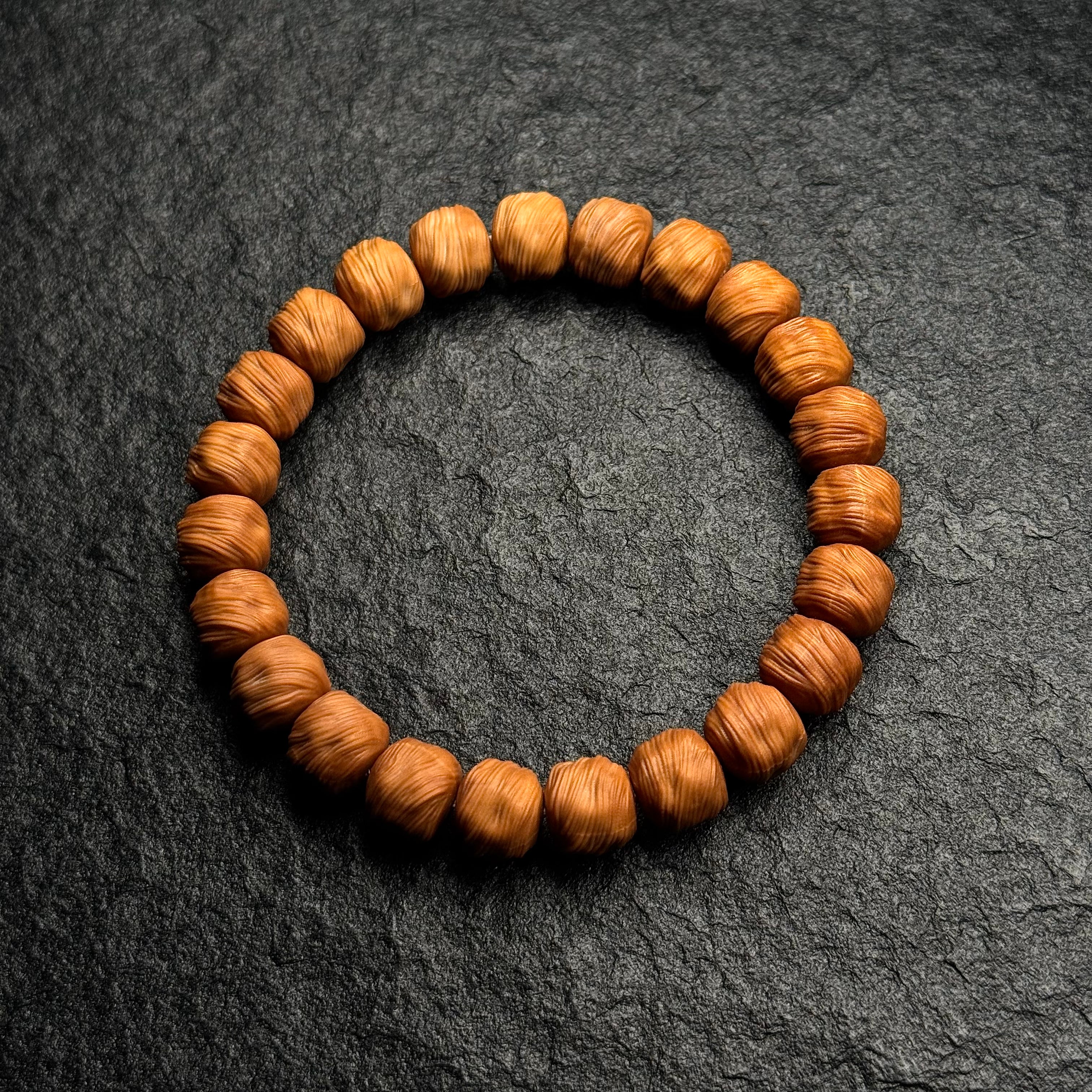Ghost Stamp Pattern Monkey Head Walnut Bracelet